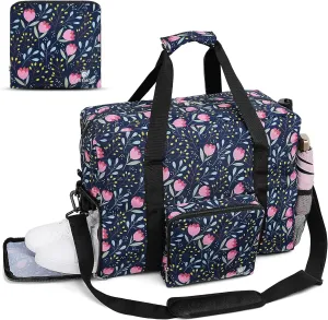 Weekender Overnight Travel Bags for Women with Shoe Compartment,Spirit Airlines Personal Item Bag 18x14x8,Underseat Carry On Luggage, Foldable Duffle Bag for Travel, for Swim/Sports/Gym