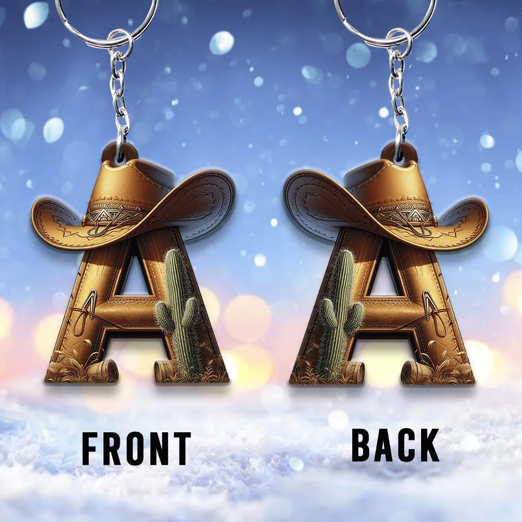 Western Letter - Personalized Keychain