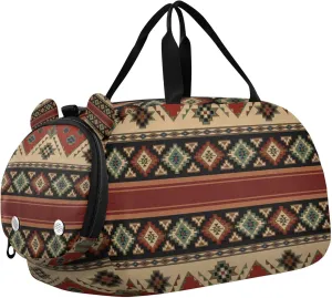 Western Theme Duffel Gym Bags with Shoes Compartment Multifunctional Sport Gym Tote Bags for Travel, Swimming, Dance, Ballet