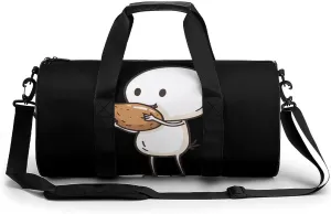 Who Loves Leg of Chicken Unisex Gym Bag Travel Duffel Bags Overnight Sport Tote with Compartment for Weekender Vacation