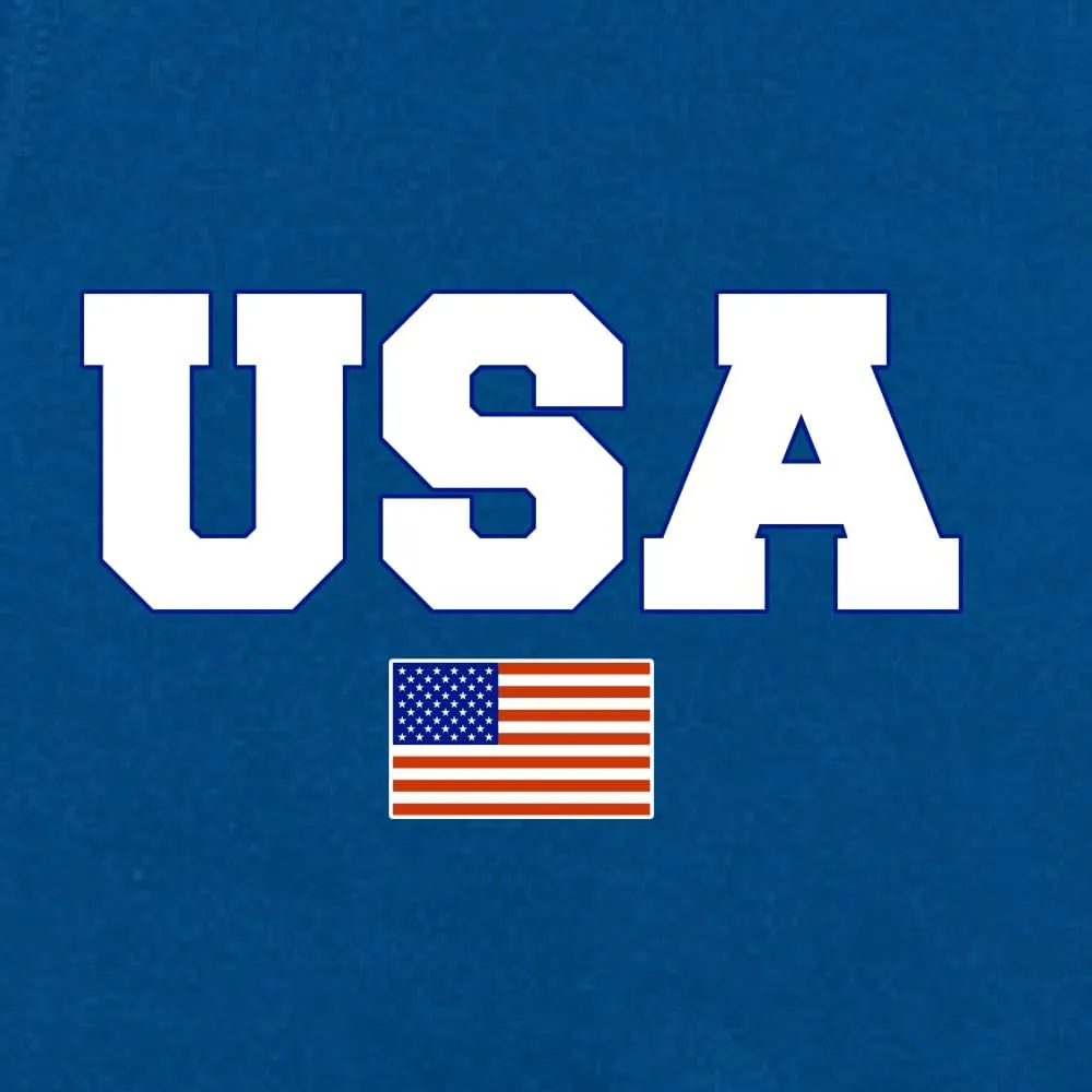 Wild Bobby Vintage Varsity Letters USA Flag Americana/American Pride Midweight Crewneck Sweatshirt