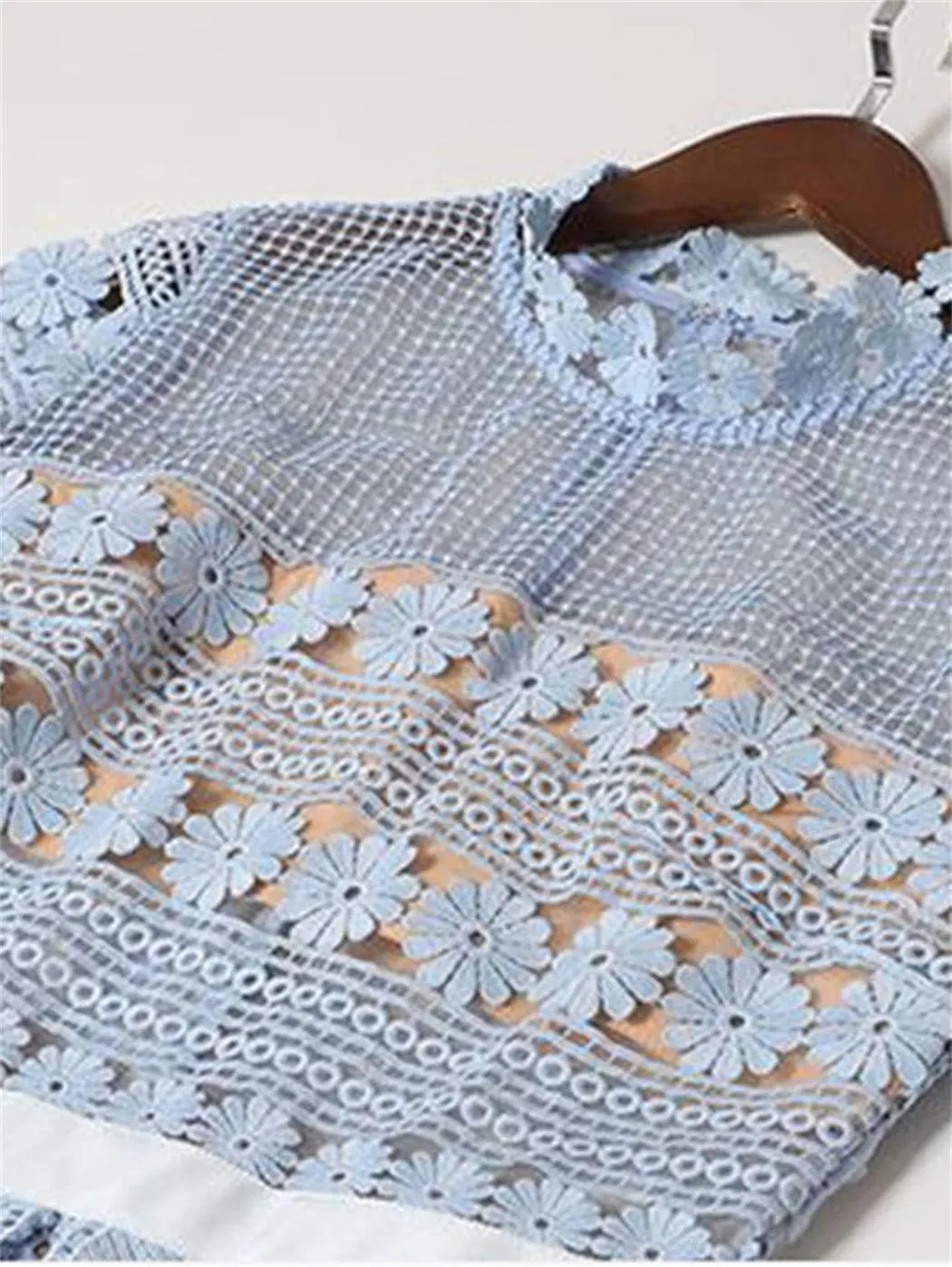 Women Backless Lace Cutout Dress Summer Stand Collar Short Sleeve Slim Sexy Temperament Evening Dresses