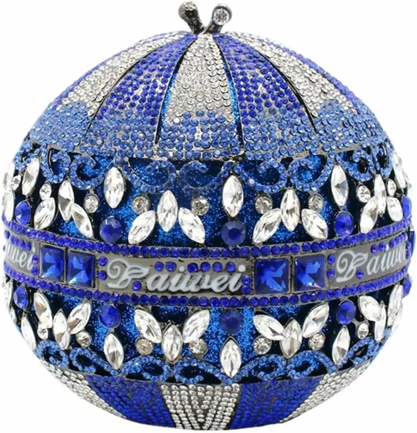 Women Hot Air Balloon Rhinestone Clutch Purse Sparkly Crystal Purse Evening Bag Novelty Wedding Handbag for Party