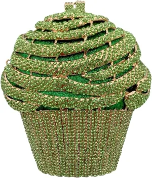 Women Ice Cream Crystal Evening Bag Luxury Rhinestone Clutch Wedding Party Minaudiere Purse and Handbag for Cocktail