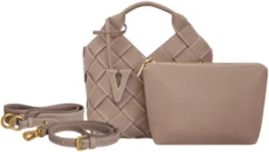 Women Leather Woven Bag Lychee Pattern Versatile Large Capacity Party Evening Crossbody Bag