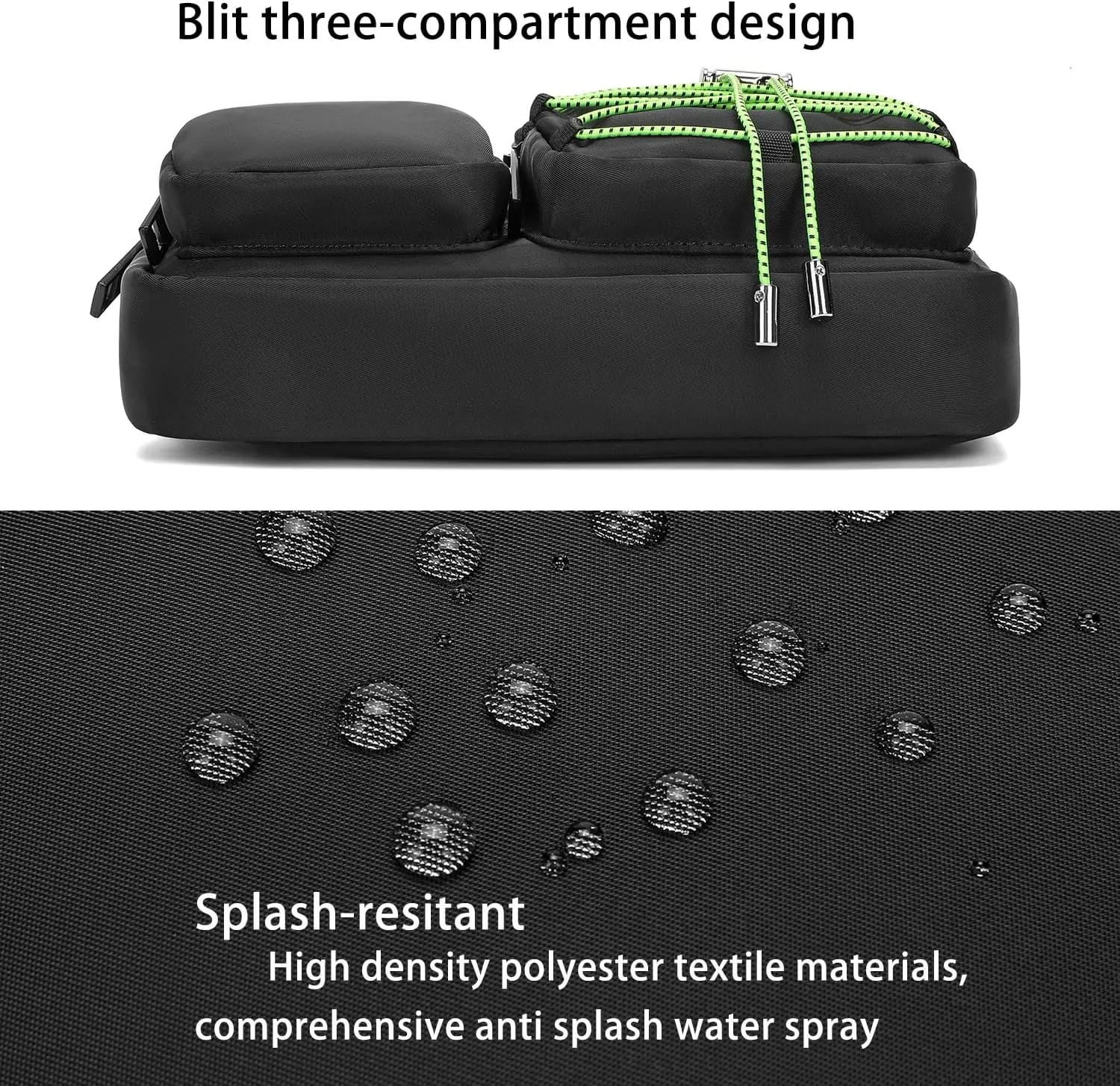 Women Men Small Nylon Sling Bag Crossbody Bag Travel Pocket Portable Hiking Backpack