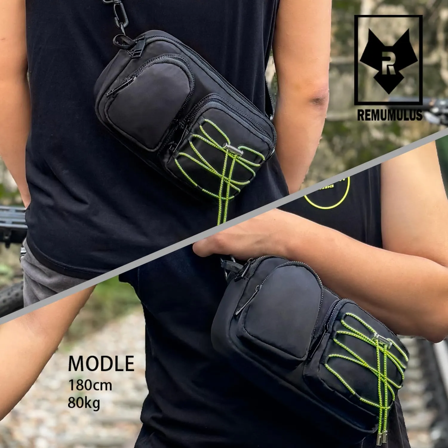 Women Men Small Nylon Sling Bag Crossbody Bag Travel Pocket Portable Hiking Backpack