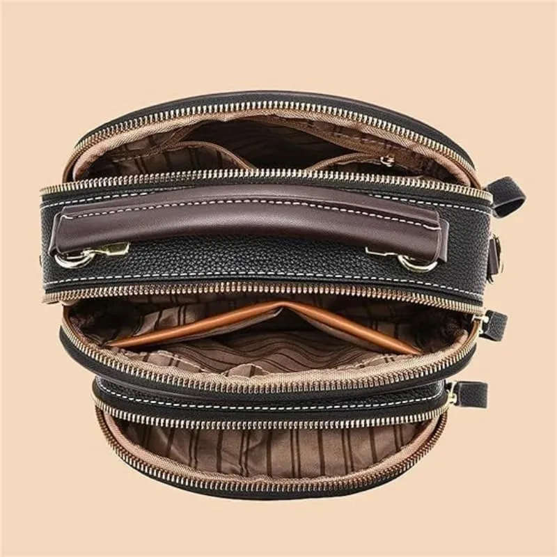 Women Multifunctional Stylish Compartment Shoulder Strap Leather Bag: Small Crossbody Bag Durable Hands Free Convenience