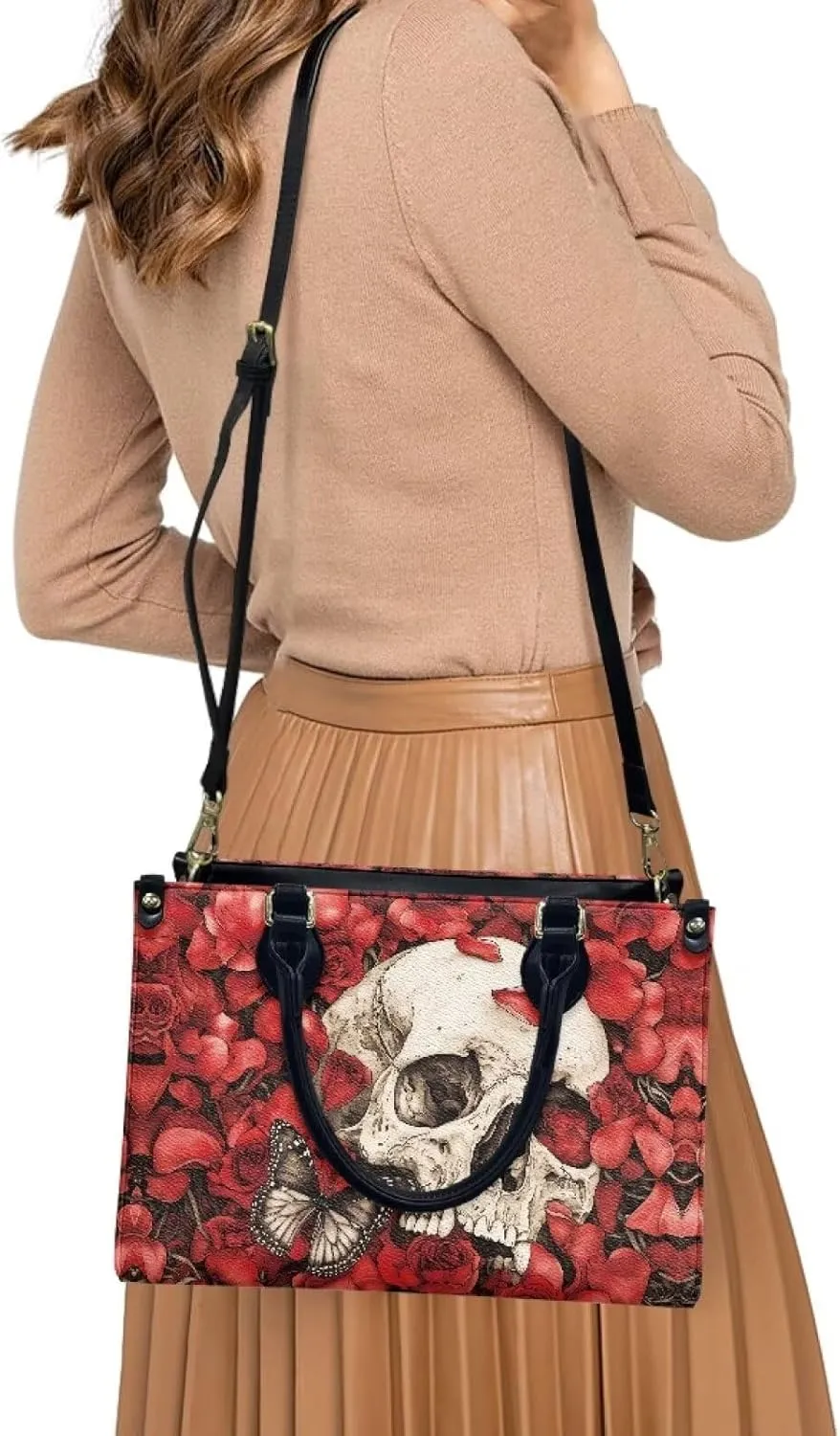 Women Purses and Handbag Top Handle Satchel Purses Waterproof Vegan Leather Shoulder Tote Bags for Travel Work