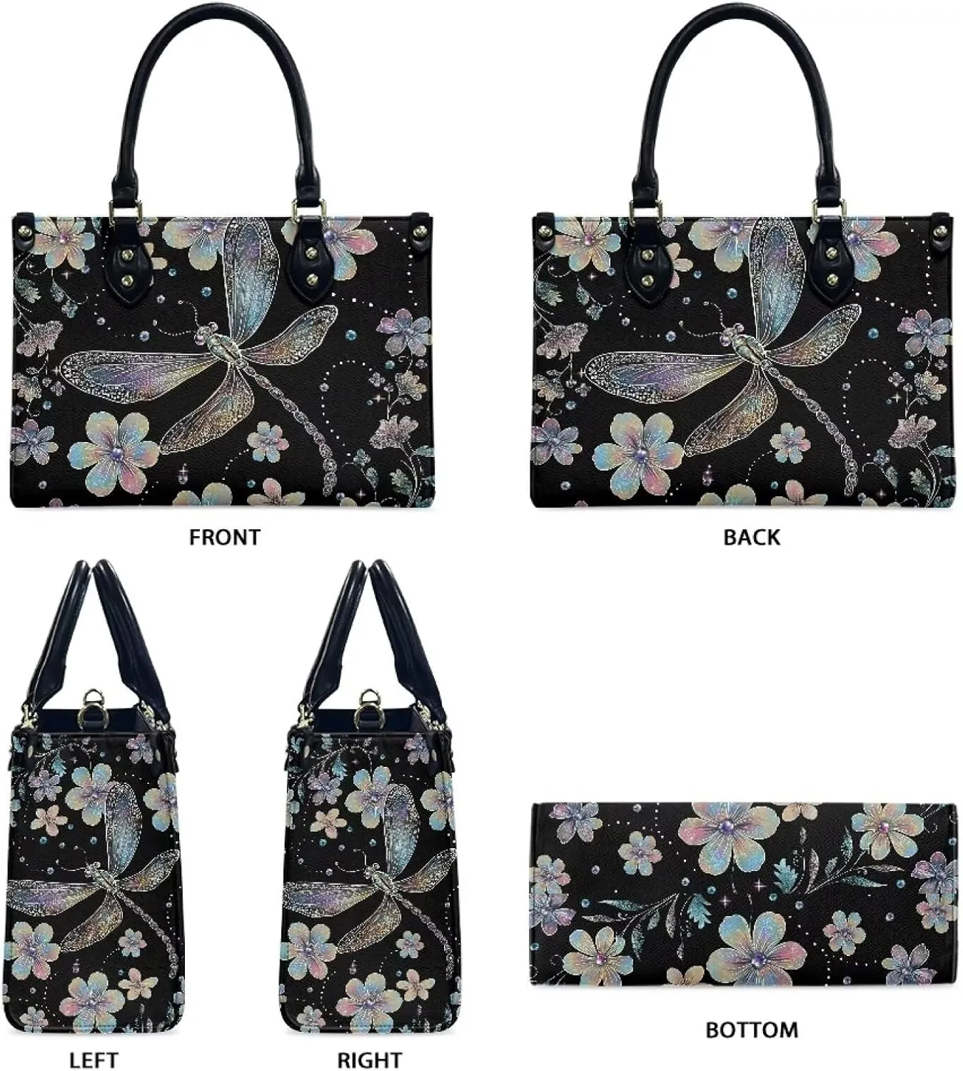 Women Purses and Handbag Top Handle Satchel Purses Waterproof Vegan Leather Shoulder Tote Bags for Travel Work