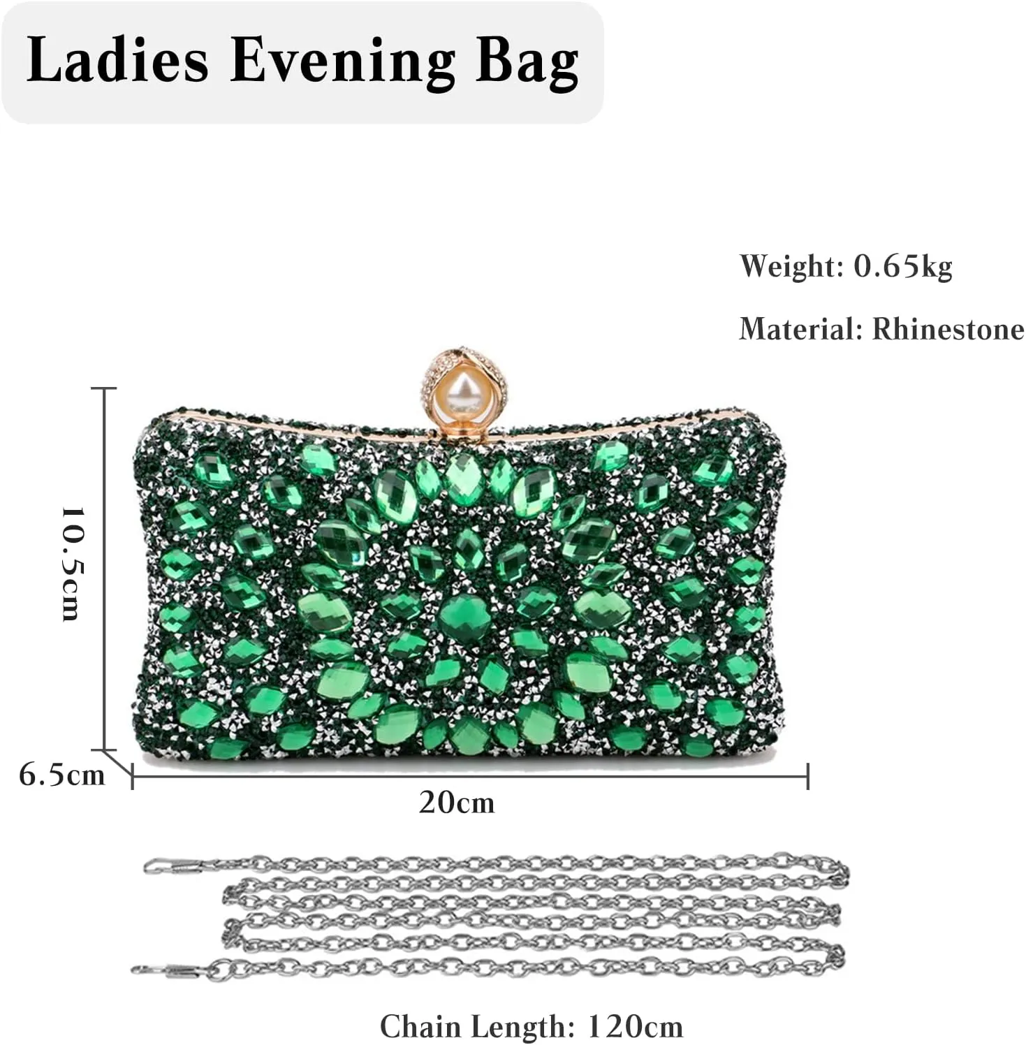 Women Rhinestone Evening Bag Multicolor Clutch Bag Luxury Crystal Handbag Bridal Wedding Purse