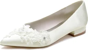 Women Shoes Heels for Wedding Applique Prom Evening Pumps