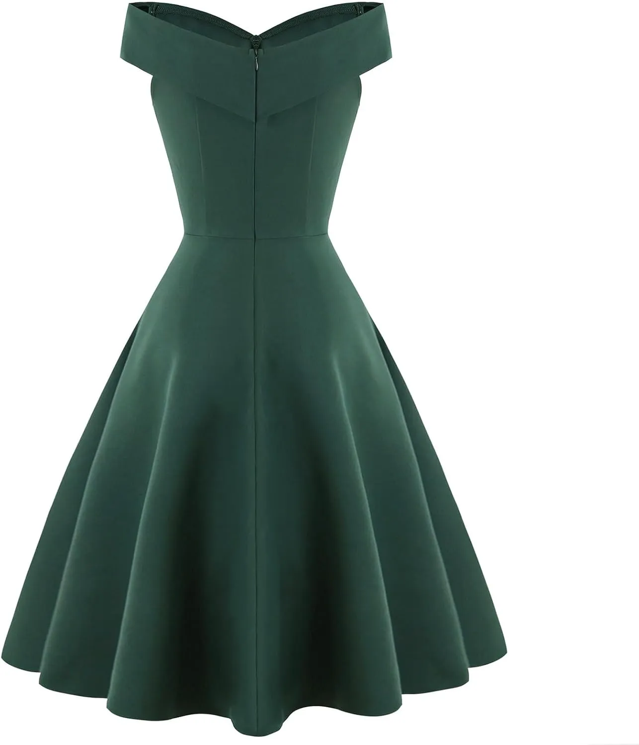 Women's 50s Cocktail Dress Vintage Off Shoulder Elegant High Waist A-line Evening Party Dresses Audrey Hepburn Dress