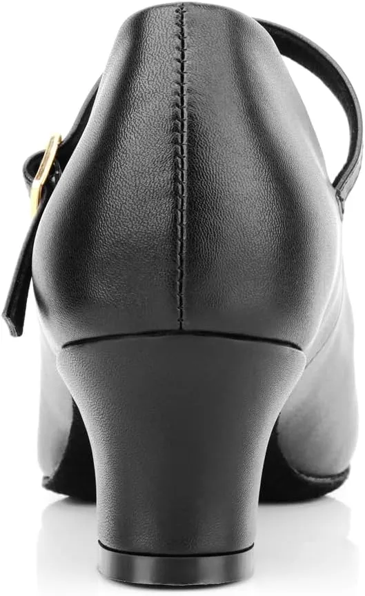 Womens Black Latin Salsa Character Shoes Ballroom Dance Heels Prom Wedding Shoes Dress Pump