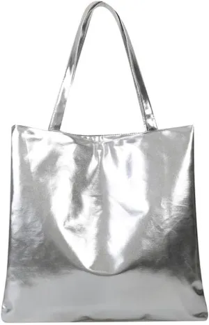 Women's Candy Color Laser Tote Bag for Shopping/Working Reflective Shoulder Handbag