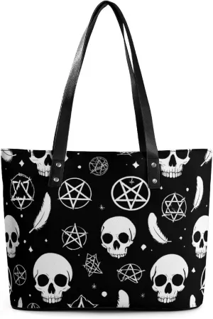 Women's Elegant Leather Handbag Unisex Leather Tote Bag Lightweight Handbag