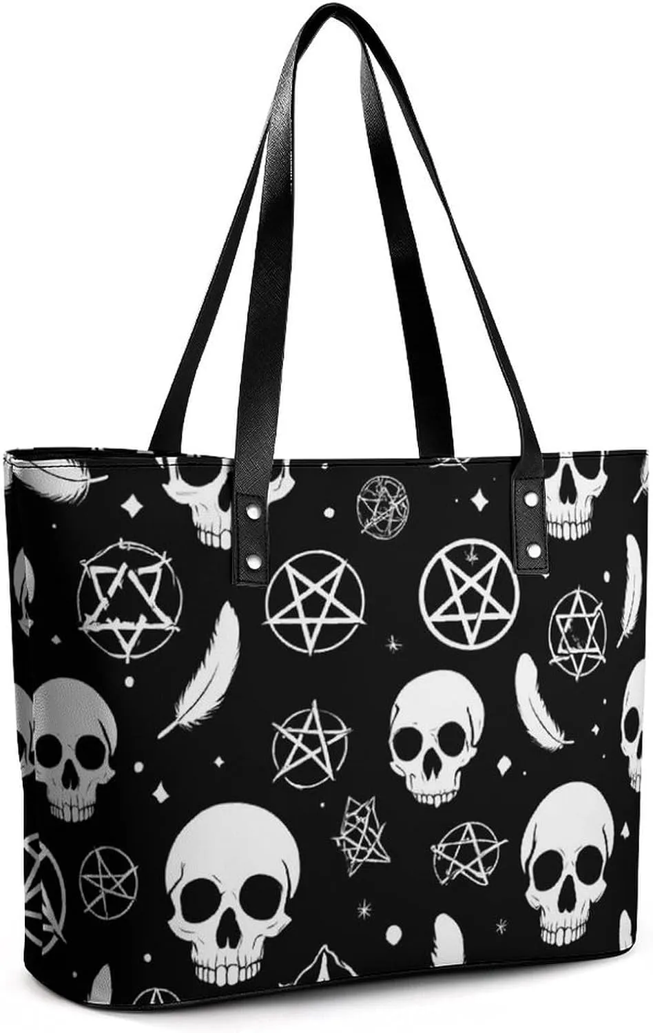Women's Elegant Leather Handbag Unisex Leather Tote Bag Lightweight Handbag