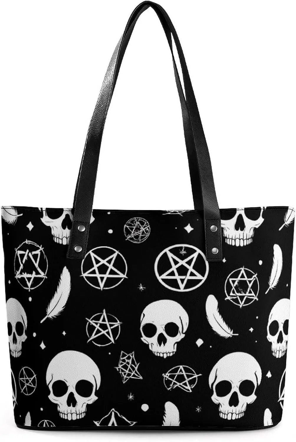 Women's Elegant Leather Handbag Unisex Leather Tote Bag Lightweight Handbag
