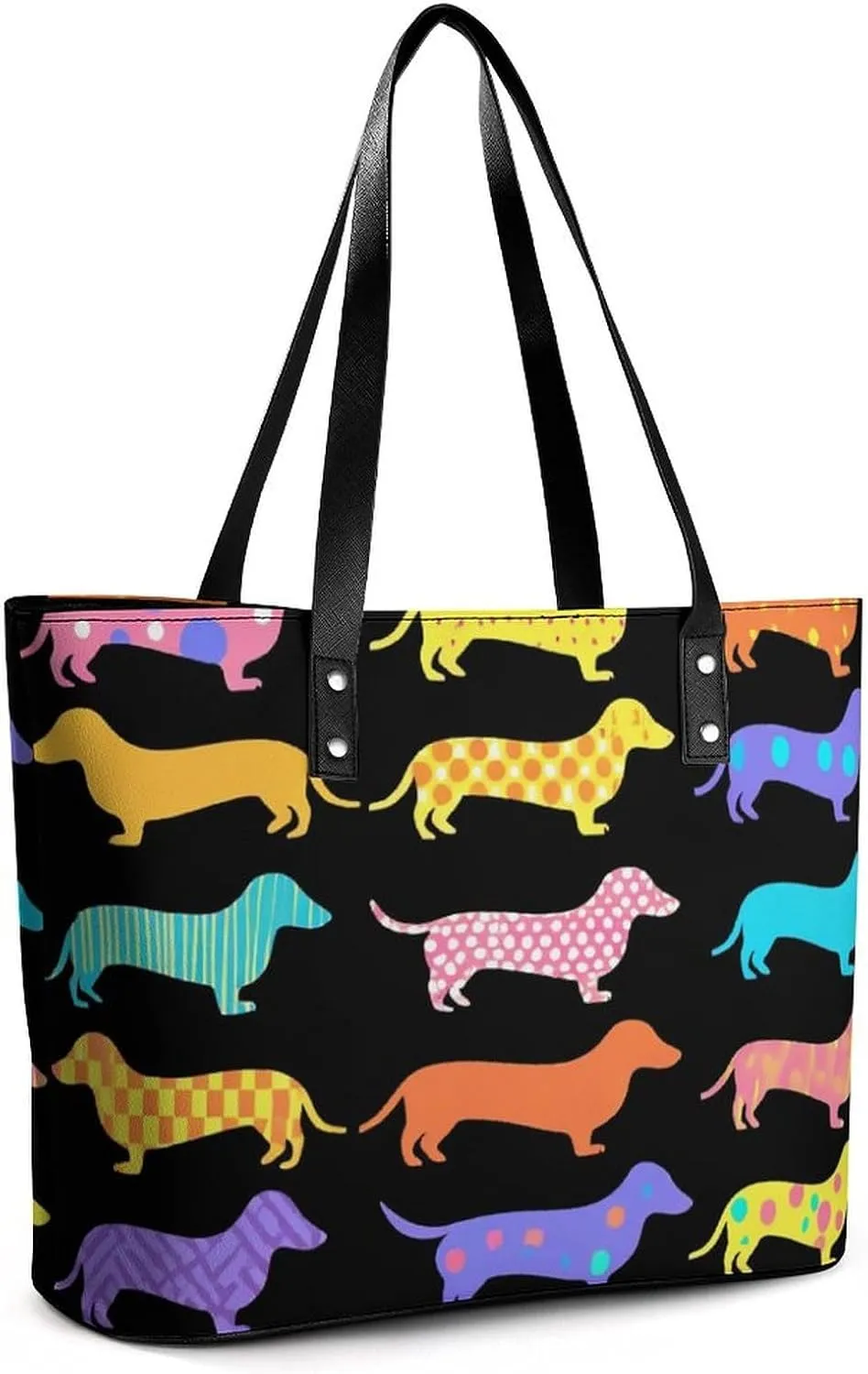 Women's Elegant Leather Handbag Unisex Leather Tote Bag Lightweight Handbag