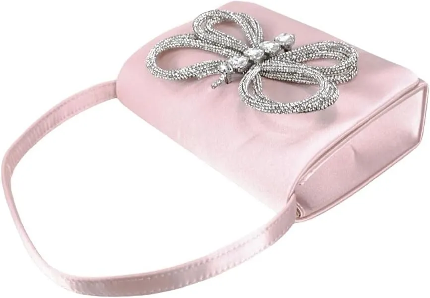 Women's Elegant Pointed Toe High Heel Pump and Bag Set with Buckle Strap for Evening Events