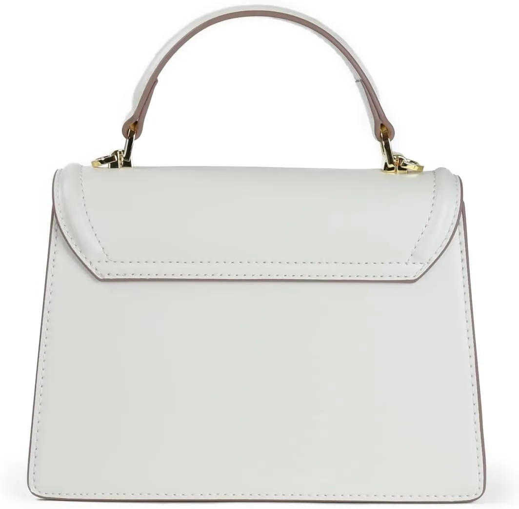 Women’s Evening Handbags - Leather Top-Handle Fashion Purses in Red, Black, and White