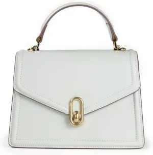 Women’s Evening Handbags - Leather Top-Handle Fashion Purses in Red, Black, and White