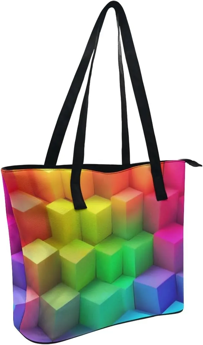 Women's Fashion Tote Bag, Large Capacity Lightweight Handbag, Shopping Bags with Compartment
