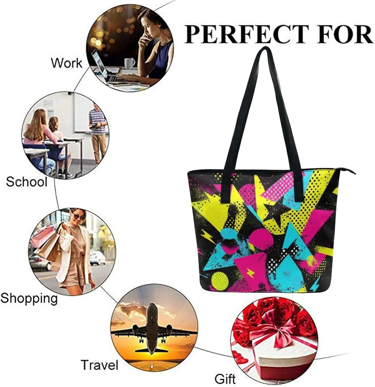 Women's Fashion Tote Bag Shopping Casual Leather Handbag For Daily Use