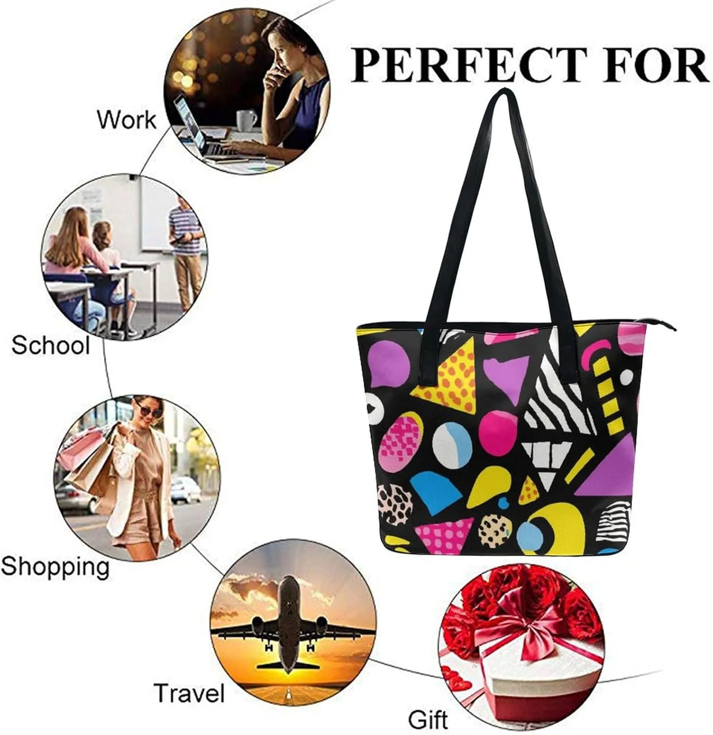 Women's Fashion Tote Bag Shopping Casual Leather Handbag For Daily Use