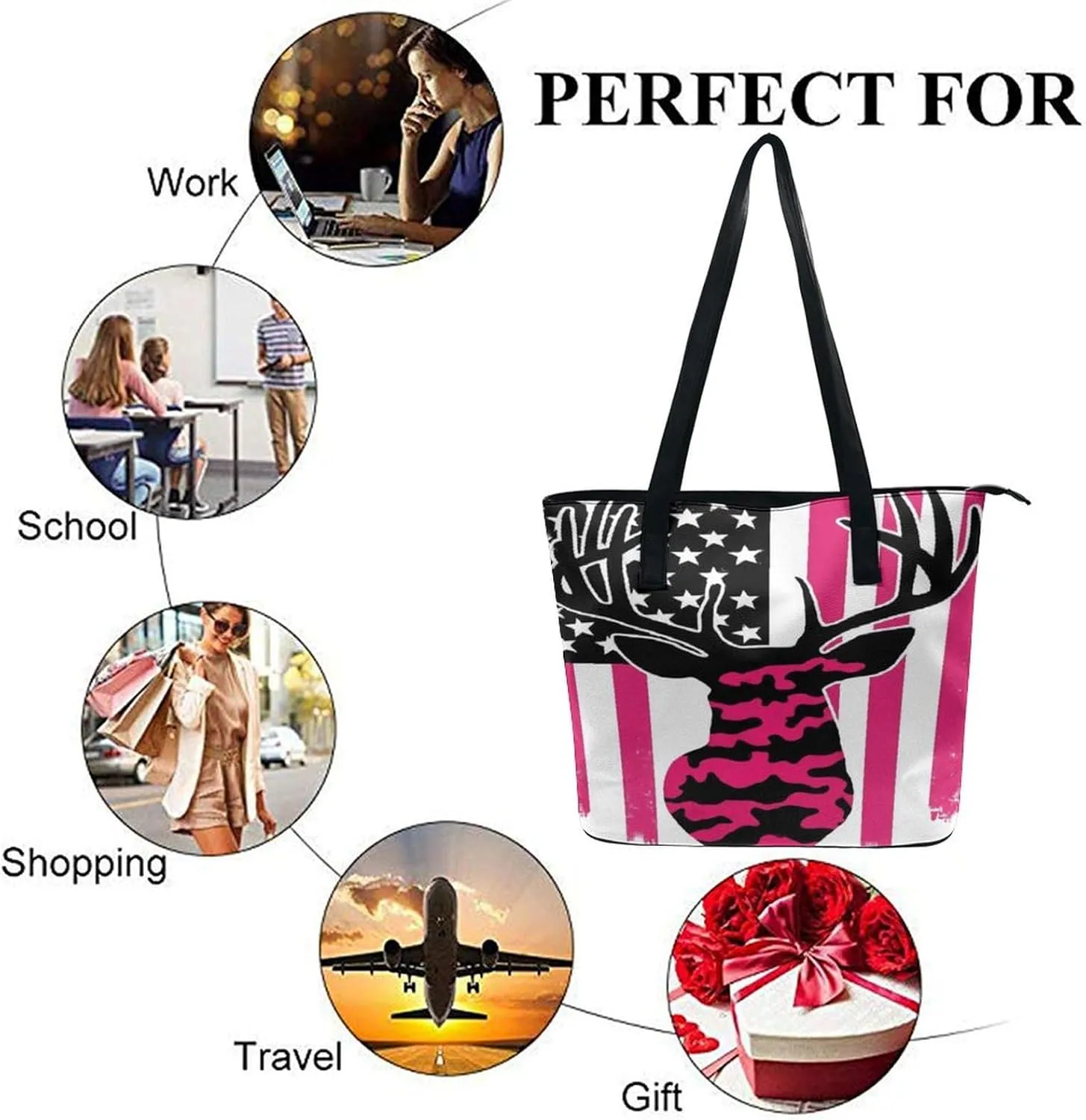 Women's Fashion Tote Bag Shopping Casual Leather Handbag For Daily Use