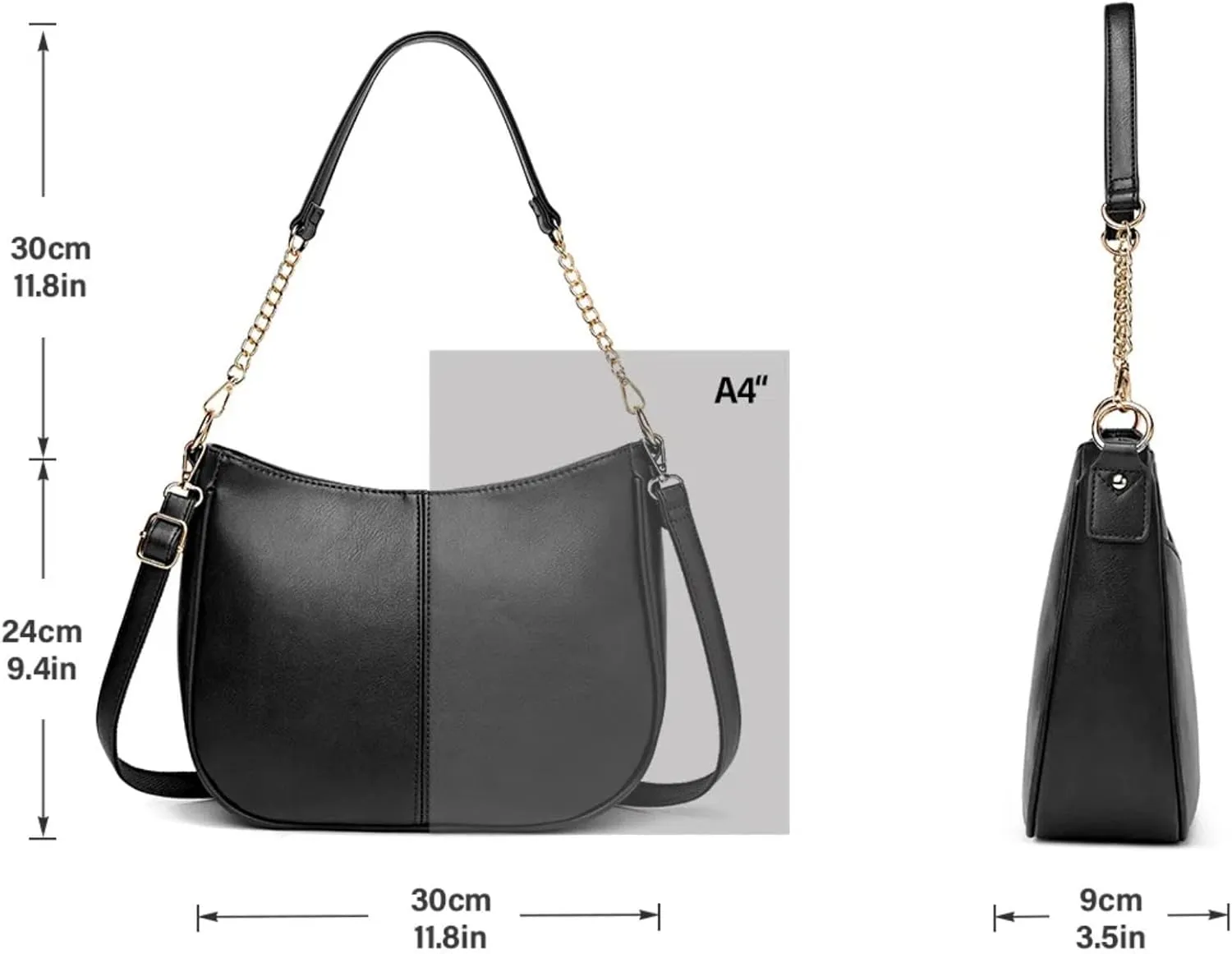 Women's handbag AAAA  PU leather shoulder Handbags Large capacity handbag wrinkle resistant modern fashion…