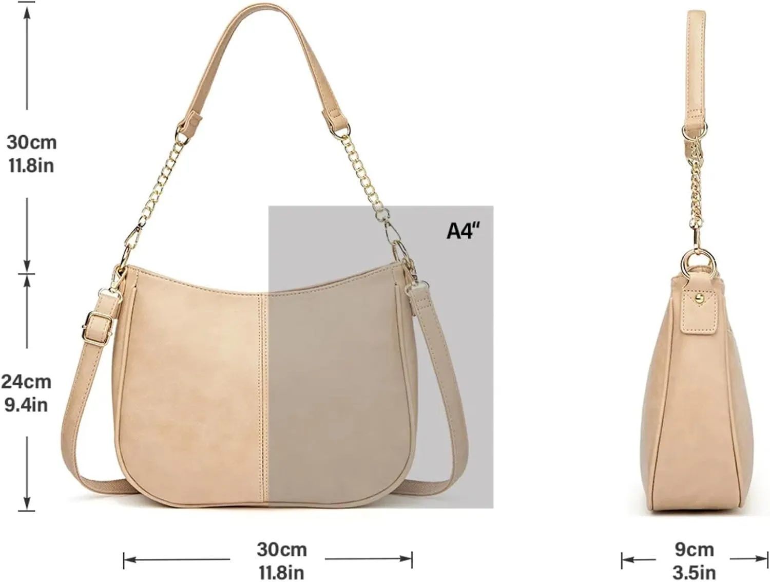 Women's handbag AAAA  PU leather shoulder Handbags Large capacity handbag wrinkle resistant modern fashion…