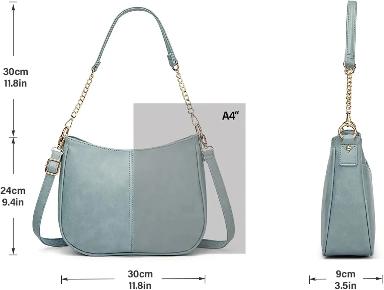 Women's handbag AAAA  PU leather shoulder Handbags Large capacity handbag wrinkle resistant modern fashion…