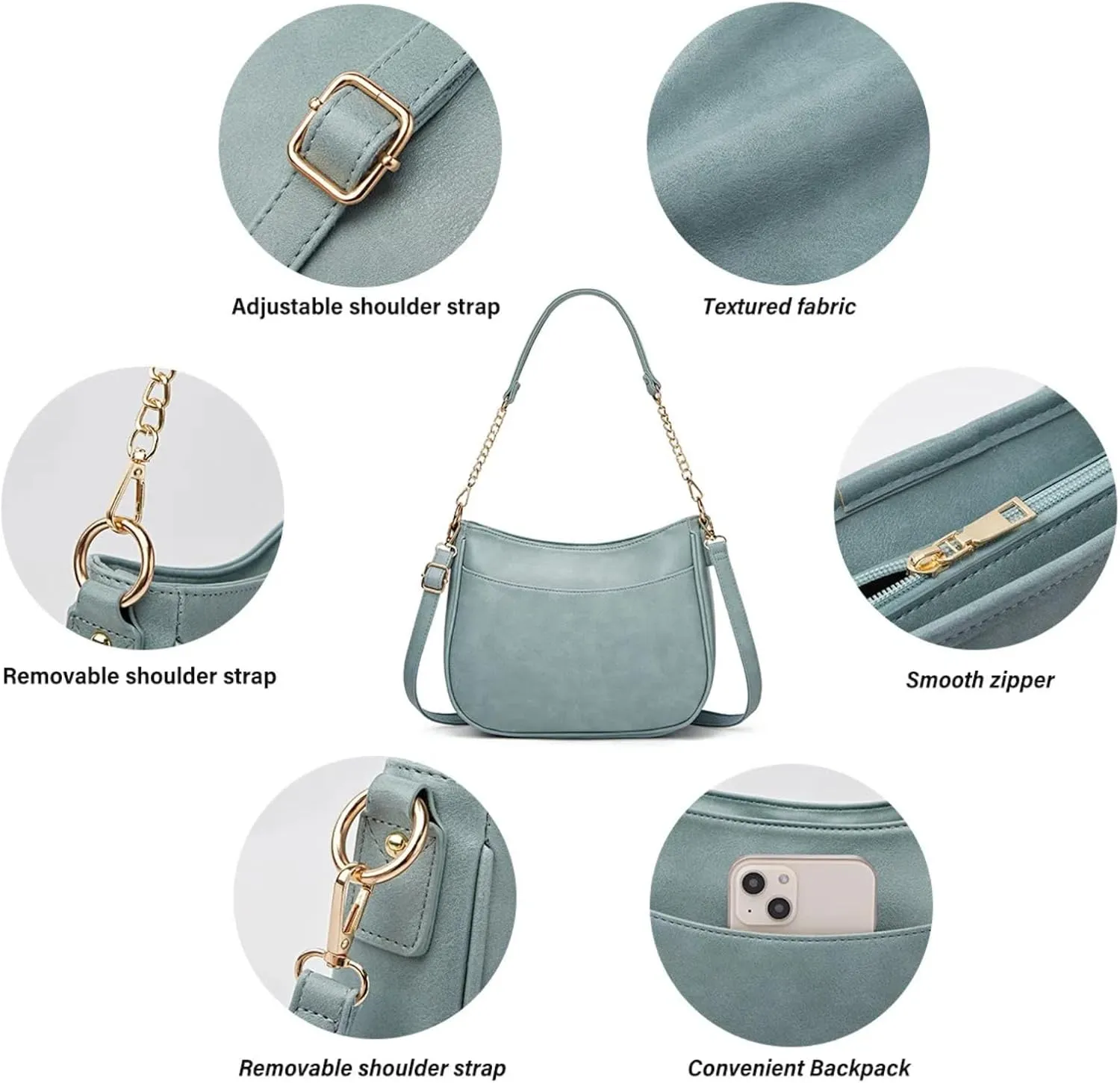 Women's handbag AAAA  PU leather shoulder Handbags Large capacity handbag wrinkle resistant modern fashion…