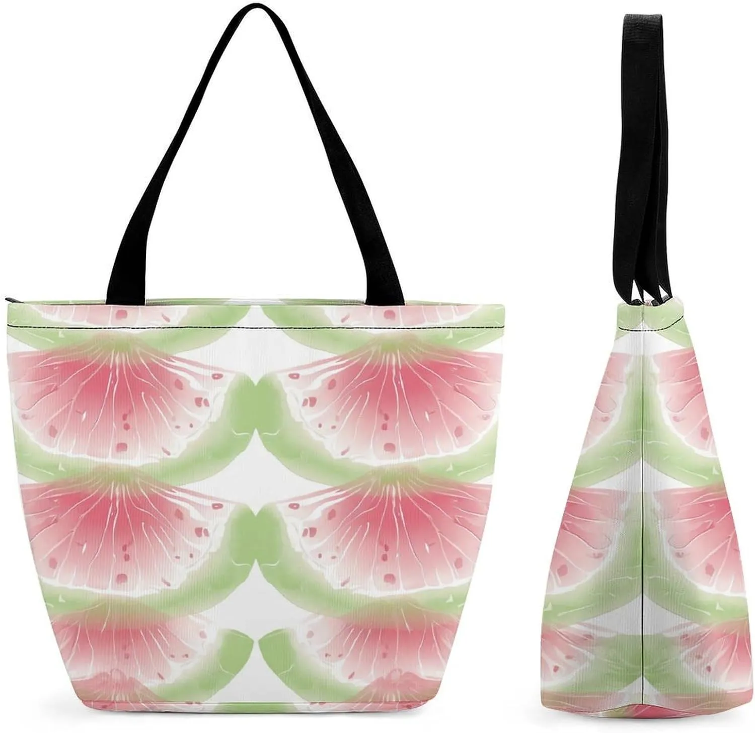 Women's Handbags Watermelon Slices Patterns Shopping Bag Leather Tote Bag Satchel Bags