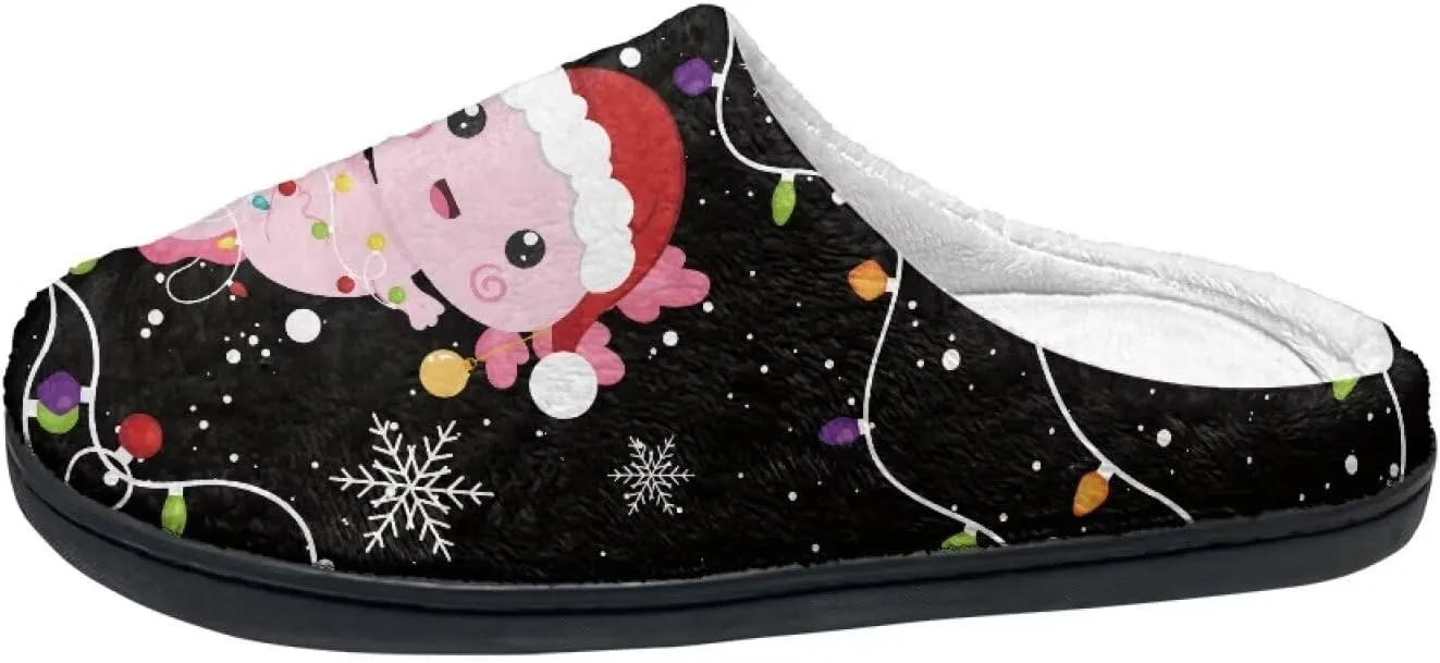 Women's Indoor Winter Home Slippers Men's Warm House Slippers Anti Slip Sandals Lightweight Terry Slippers
