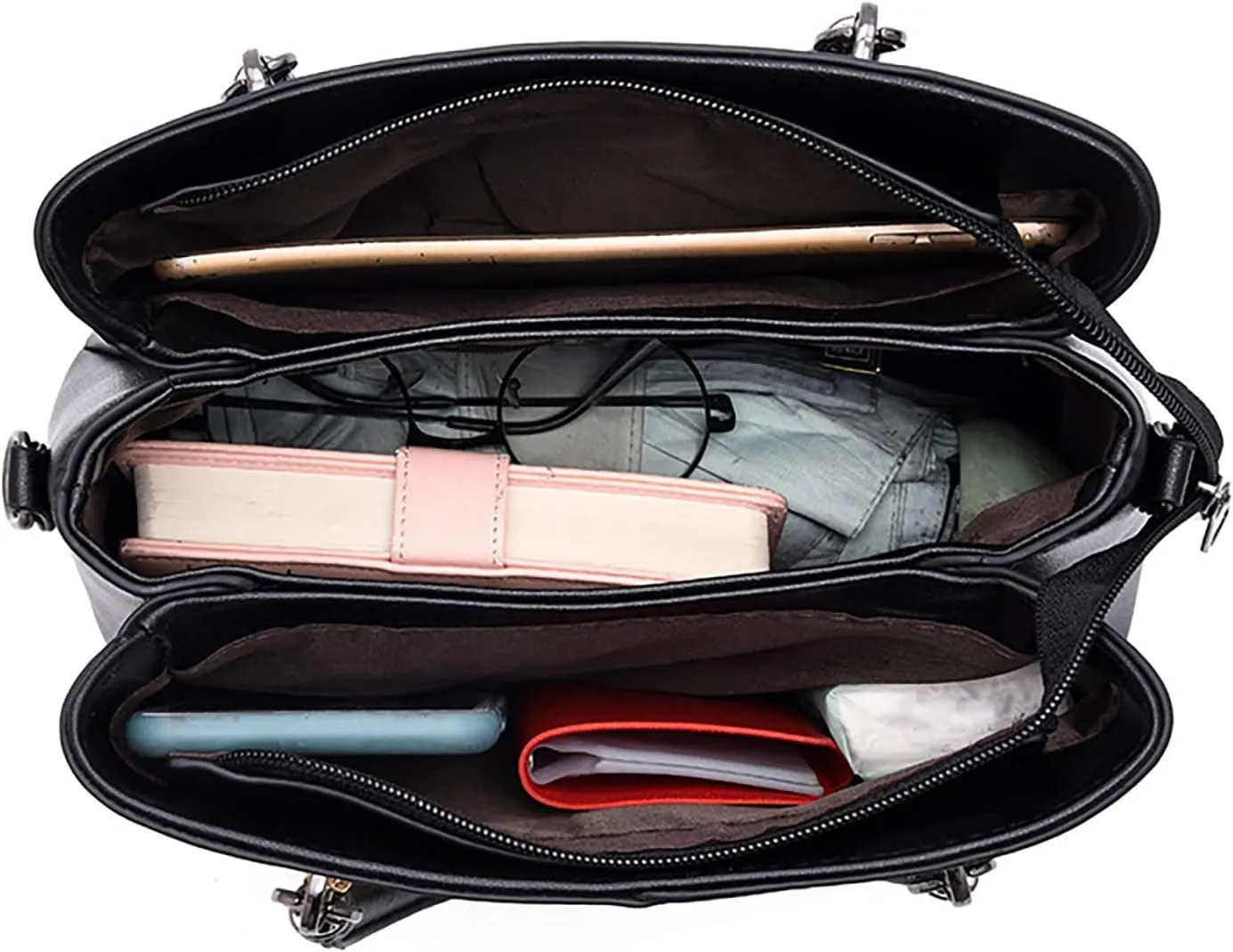 Women's Korean Version Of Solid Color Color Blocking Function Large Capacity Single Shoulder Messenger Bag