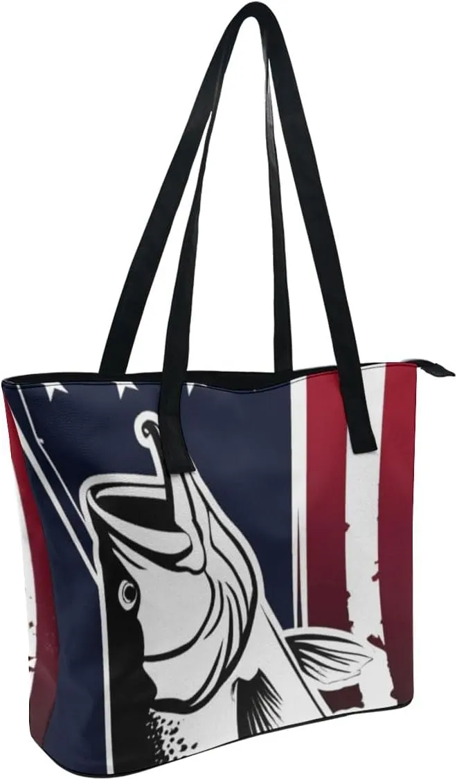 Women's Large Capacity Handbag, Lightweight Compartment and Open Pocket Tote Bag with Zipper for Work