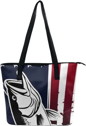 Women's Large Capacity Handbag, Lightweight Compartment and Open Pocket Tote Bag with Zipper for Work