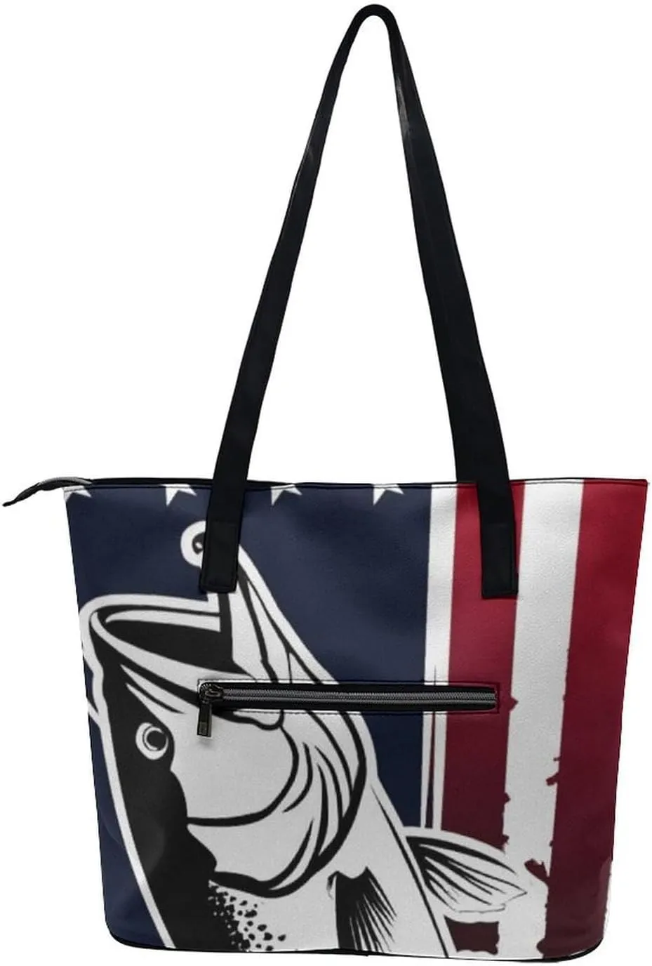 Women's Large Capacity Handbag, Lightweight Compartment and Open Pocket Tote Bag with Zipper for Work