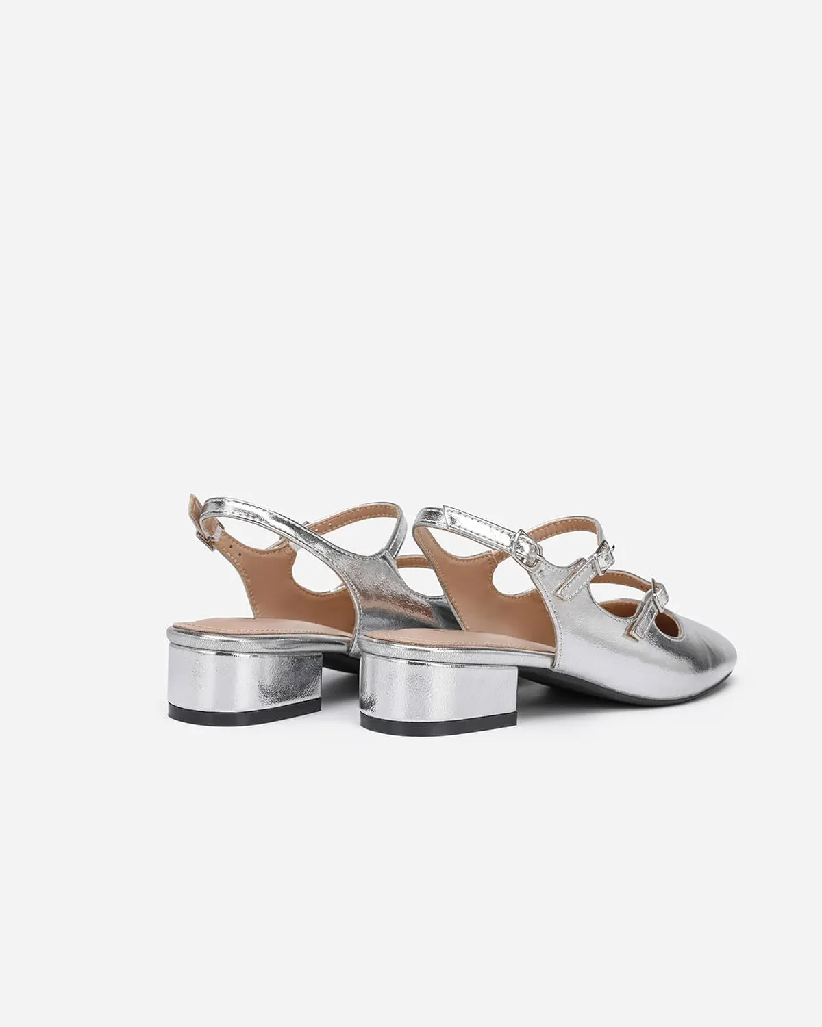 Women's Mary Jane Pumps, Retro Chunky Low Block Heel, Double Adjustable Ankle Buckle Straps, Vintage Dress Pumps