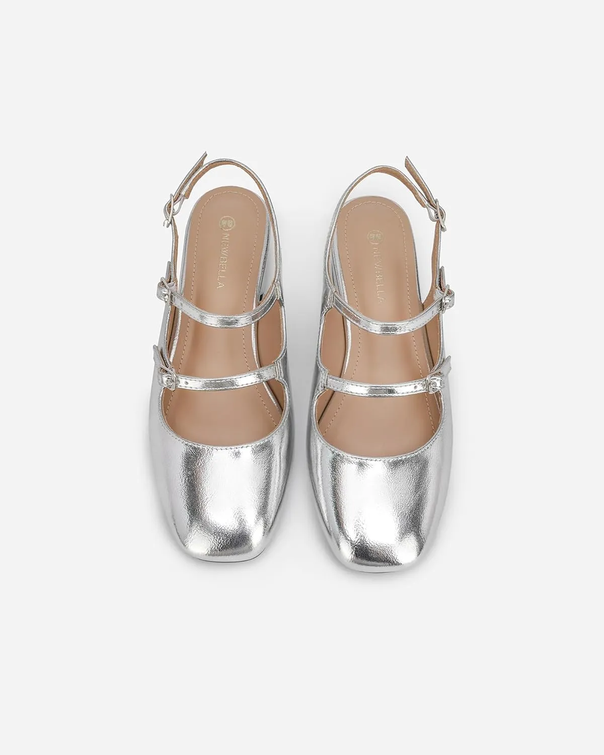 Women's Mary Jane Pumps, Retro Chunky Low Block Heel, Double Adjustable Ankle Buckle Straps, Vintage Dress Pumps