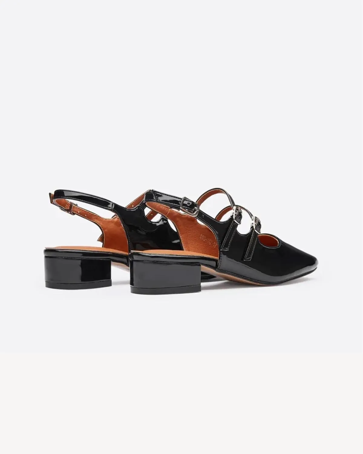 Womens Mary Janes Pumps Chunky Low Heel Slingback Adjustable Ankle Buckle Slip On Sandals Double Back Buckles Block Pumps for Wedding Holiday Working Casual