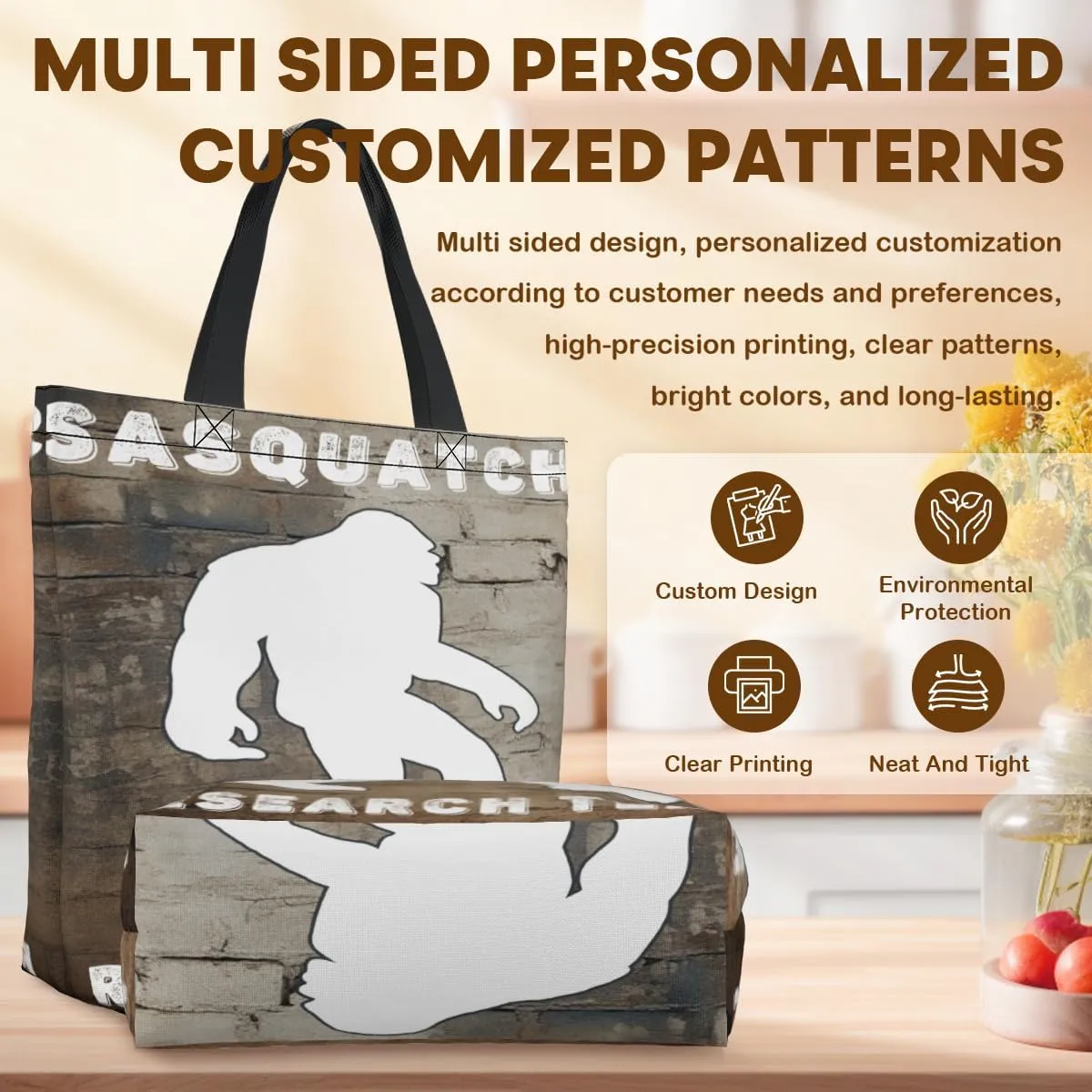 Women's Men Large Kitchen Reusable Grocery Bags Shoulder Bags With Zipper Beach Shopping Bag for Outdoors