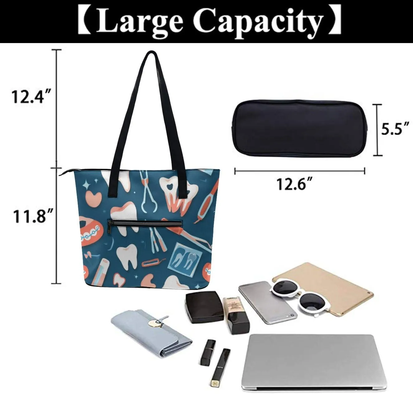 Women's Novelty Shoulder Bag, Lightweight Durable Handbag, Large Capacity Tote Bags for Laptop, Books