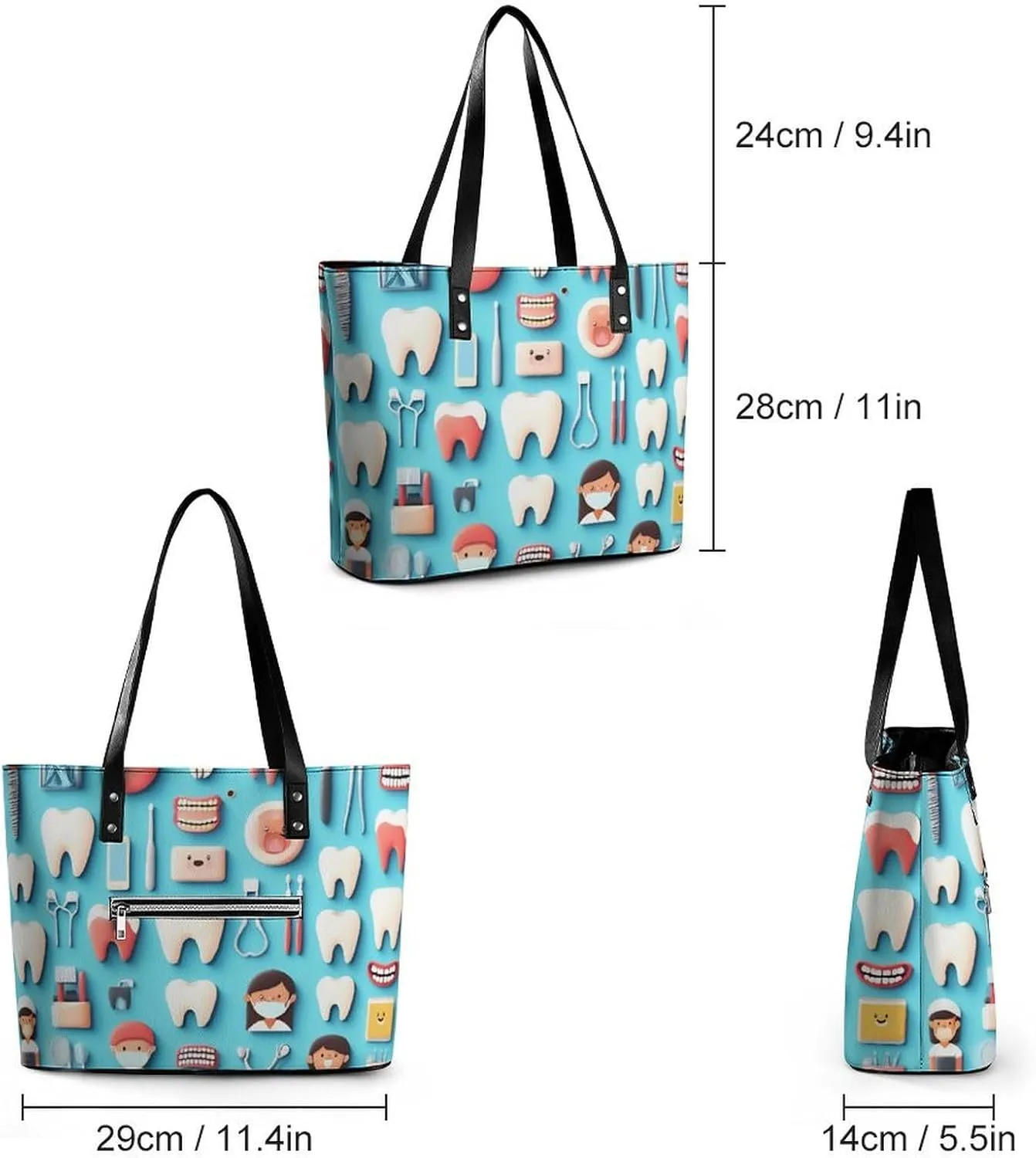 Women's Portable Tote Bag Trendy Modern Leather Handbag For Work Weekend