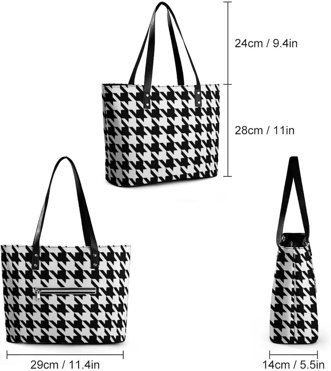 Women's Portable Tote Bag Trendy Modern Leather Handbag For Work Weekend