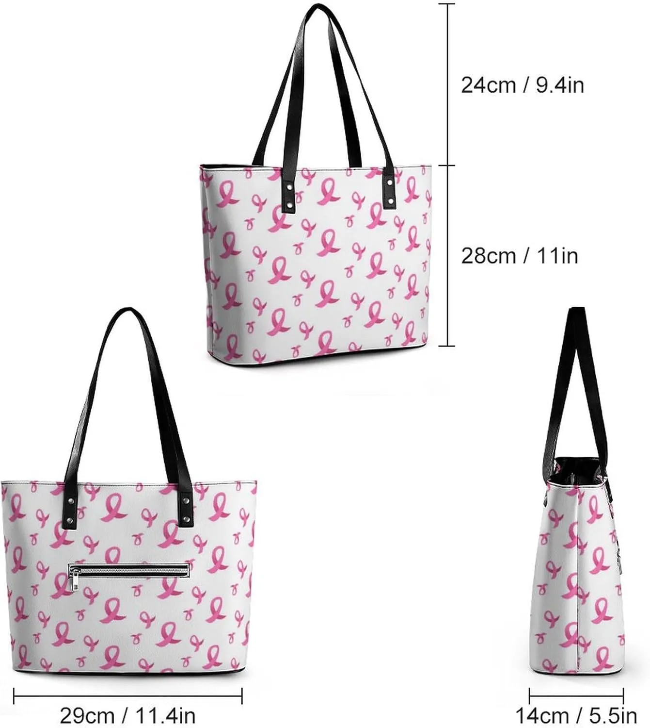 Women's Portable Tote Bag Trendy Modern Leather Handbag For Work Weekend