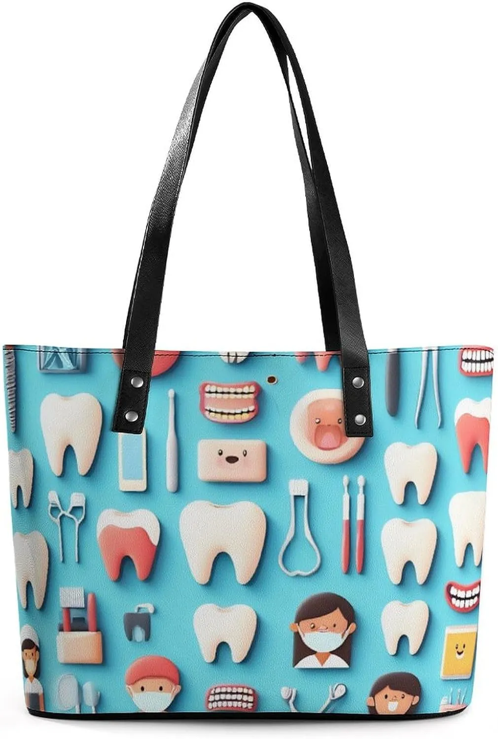 Women's Portable Tote Bag Trendy Modern Leather Handbag For Work Weekend