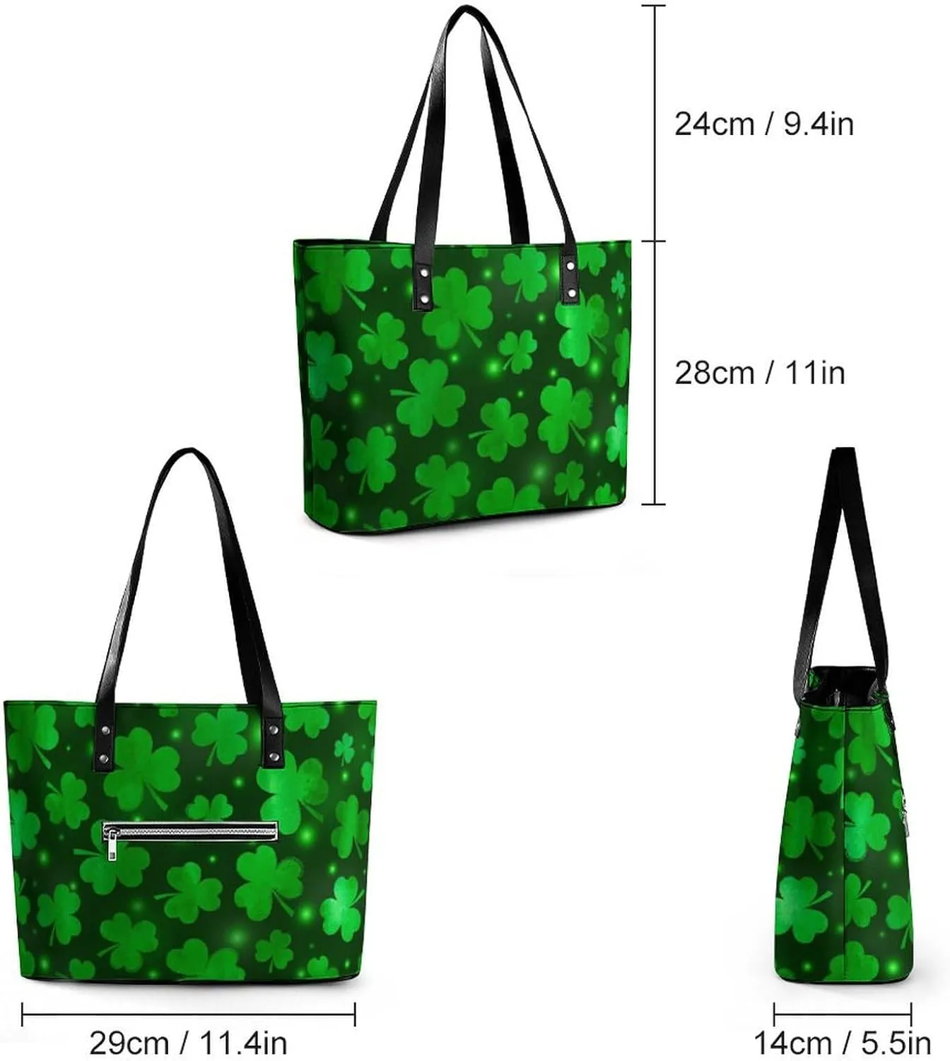 Women's Portable Tote Bag Trendy Modern Leather Handbag For Work Weekend